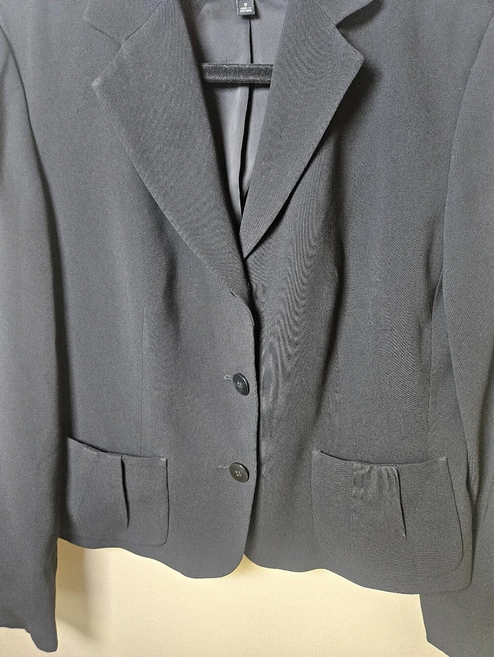 Talbots Black 3 Button Office Career Business Blazer Jacket 8 - Picture 5 of 11